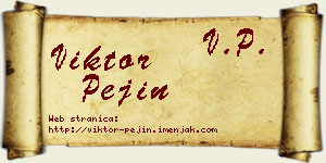 Viktor Pejin vizit kartica